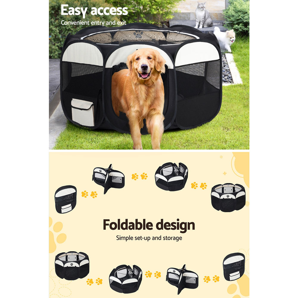 i.Pet Dog Playpen Pet Playpen Enclosure Crate 8 Panel Play Pen Tent Bag Fence Puppy 3XL-5