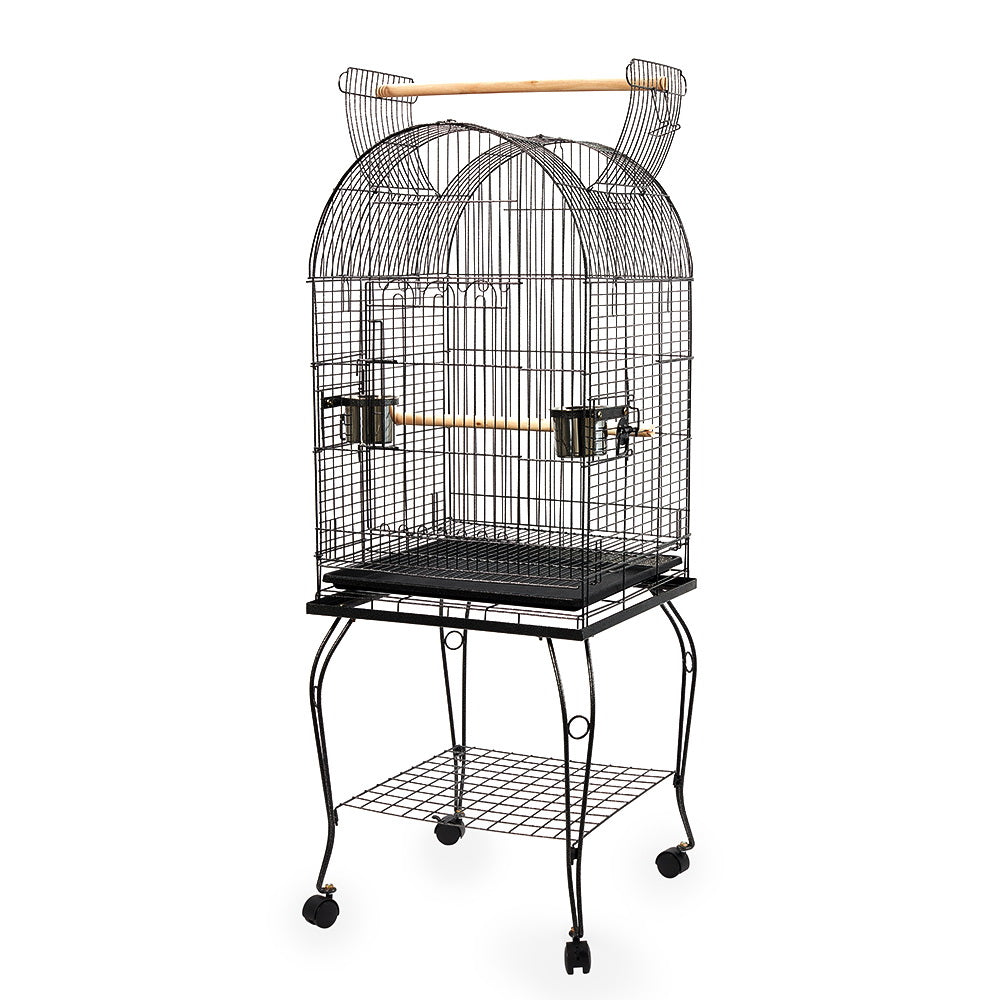 i.Pet Large Bird Cage with Perch - Black-2