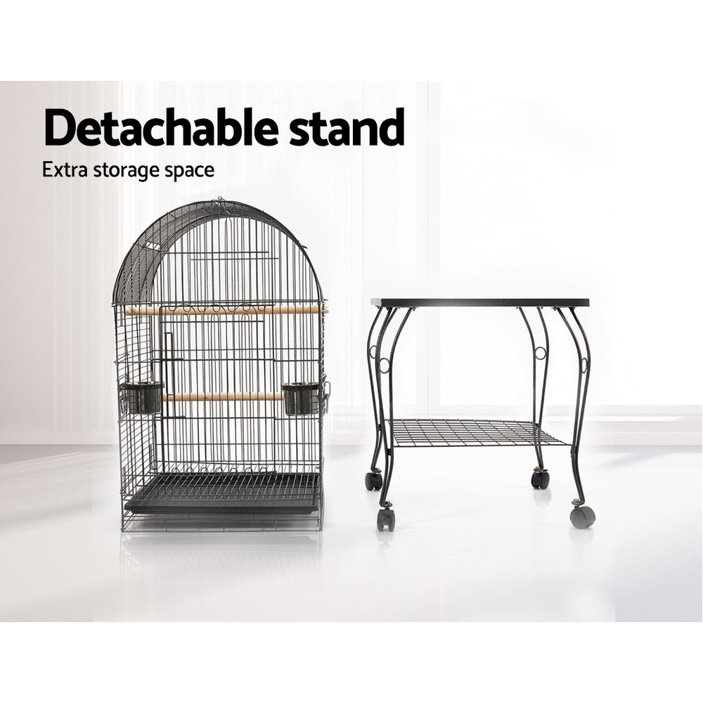 i.Pet Large Bird Cage with Perch - Black-5