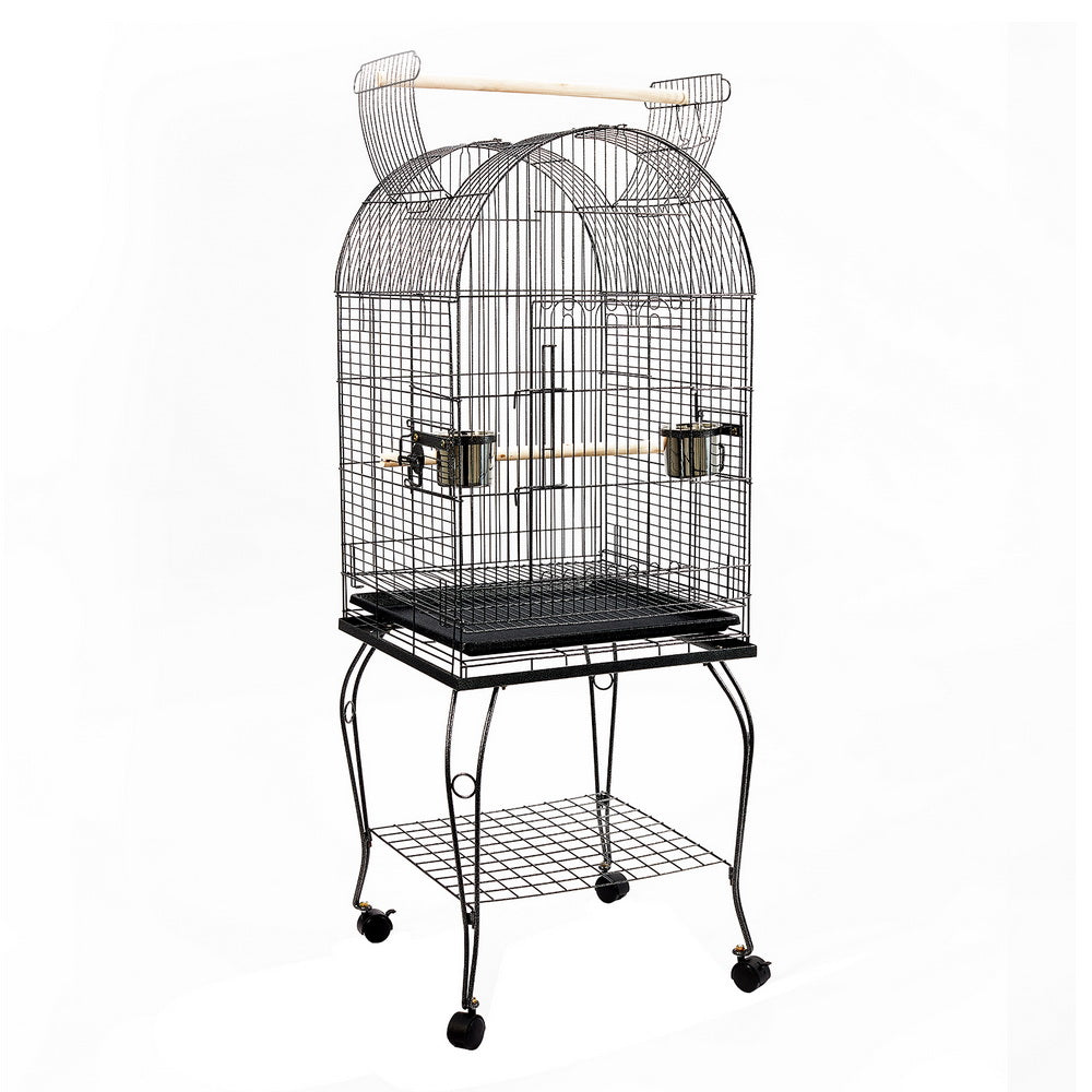 i.Pet Large Bird Cage with Perch - Black-0