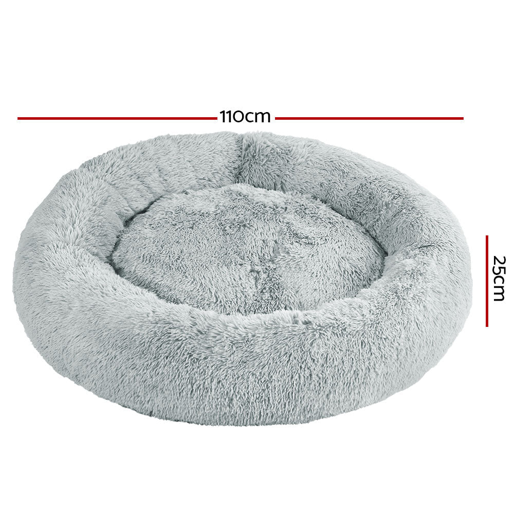 i.Pet Pet Bed Dog Bed Cat Extra Large 110cm Light Grey-1