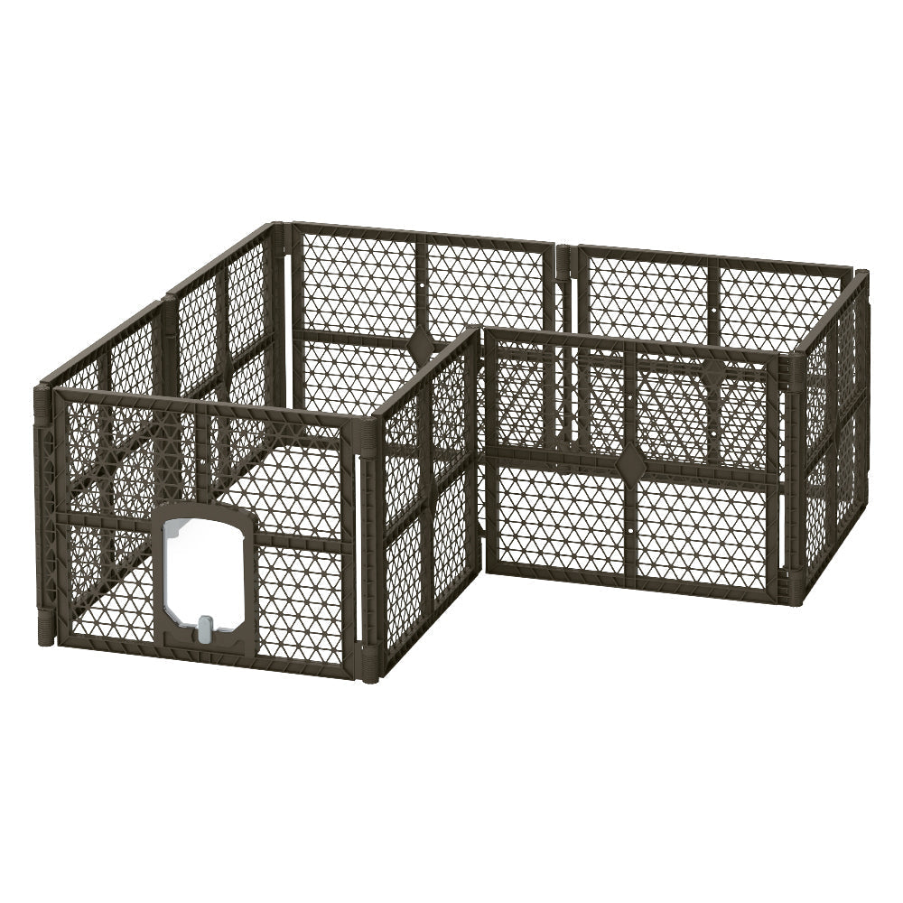 i.Pet Pet Dog Playpen Enclosure 8 Panel Fence Puppy Cage Plastic Play Pen Fold-3