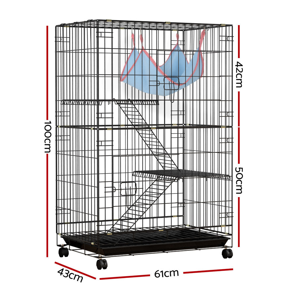 i.Pet Rabbit Cage Indoor Hutch Guinea Pig Bunny Ferret Hamster Pet Cage Outdoor-1