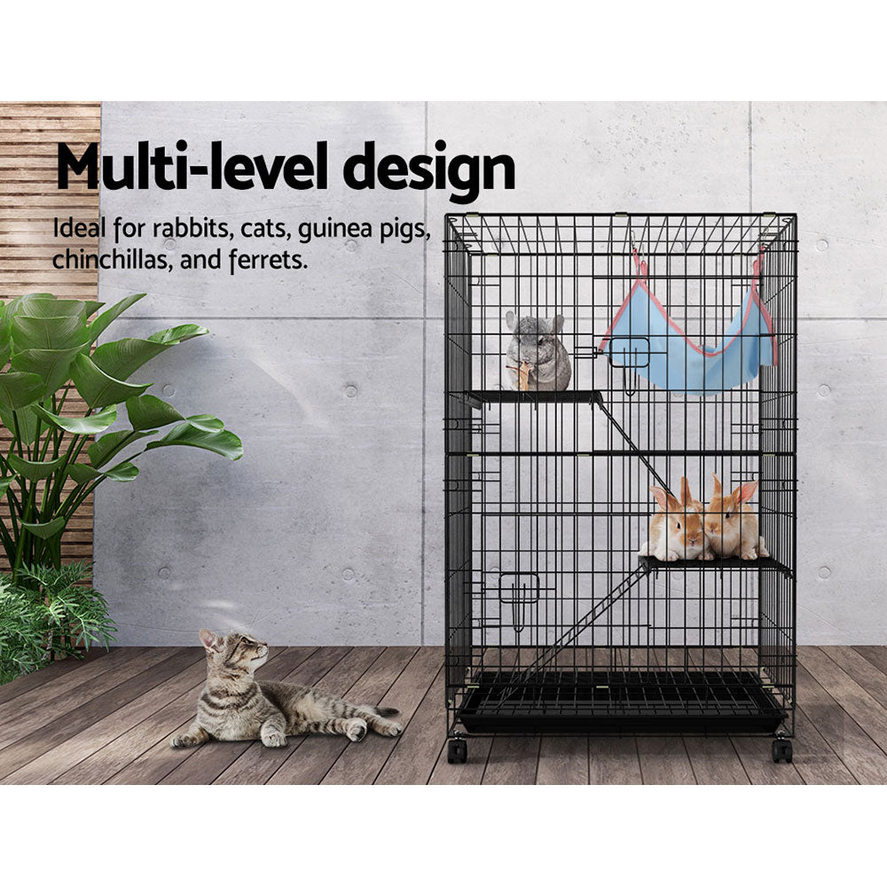 i.Pet Rabbit Cage Indoor Hutch Guinea Pig Bunny Ferret Hamster Pet Cage Outdoor-4