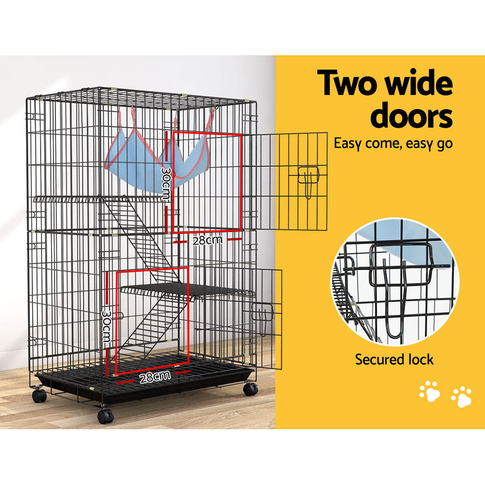 i.Pet Rabbit Cage Indoor Hutch Guinea Pig Bunny Ferret Hamster Pet Cage Outdoor-5