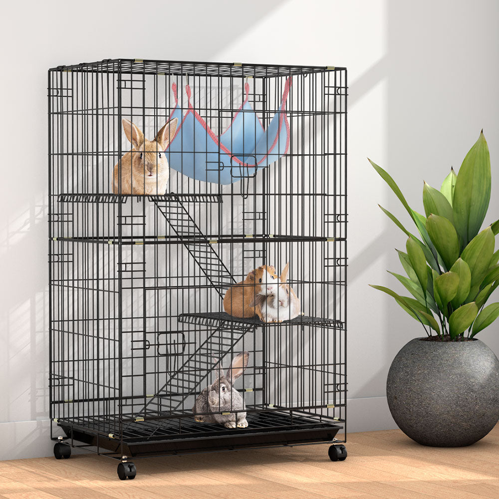 i.Pet Rabbit Cage Indoor Hutch Guinea Pig Bunny Ferret Hamster Pet Cage Outdoor-7