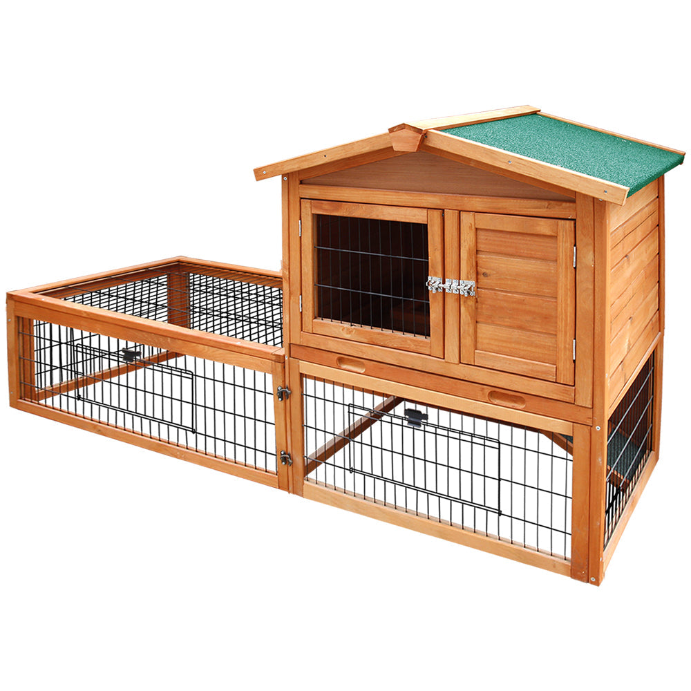 i.Pet Rabbit Hutch Chicken Coop 155cm Tall Wooden Pet Hutch-0