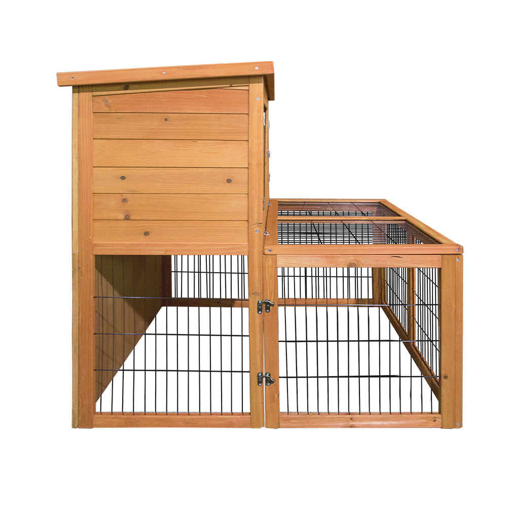 i.Pet Rabbit Hutch Wooden Pet Chicken Coop 100cm Tall-3