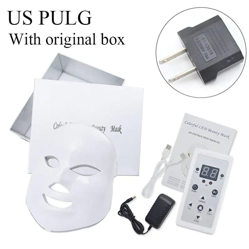 USB 7 Colors LED Facial Mask