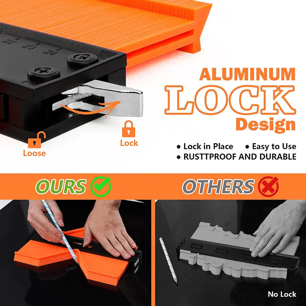 Adjustable Contour Gauge Profile Tool