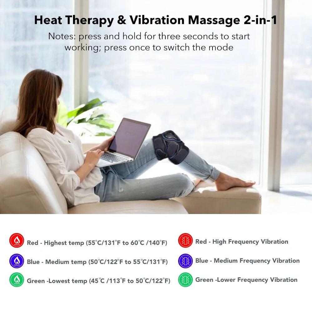 Knee Brace Support Wrap Massager Infrared Heating Hot Therapy