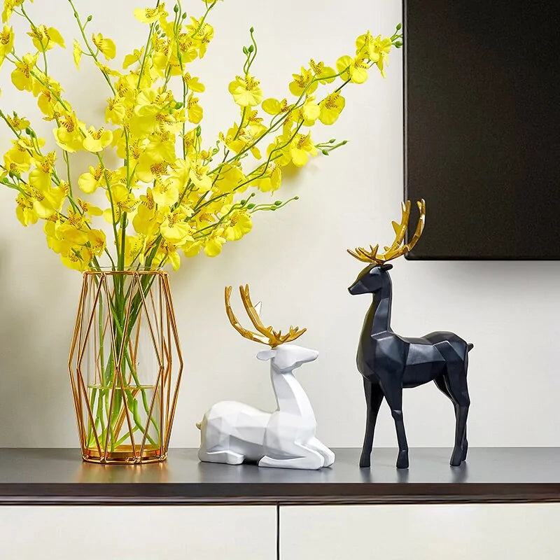 Resin Deer Statue Sculpture Ornament