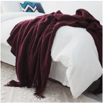 Nordic Knitted Wool Blanket