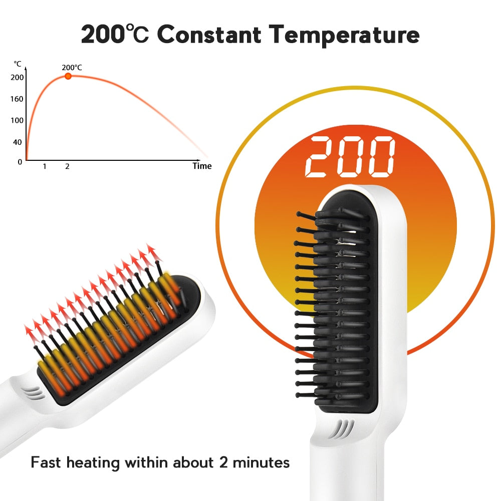 Wireless Heating Hair Comb