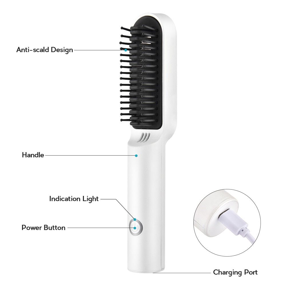 Wireless Heating Hair Comb