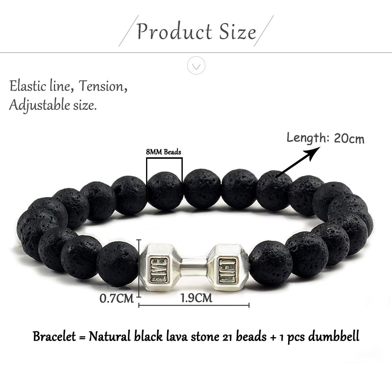 Stone Dumbbell Bracelet