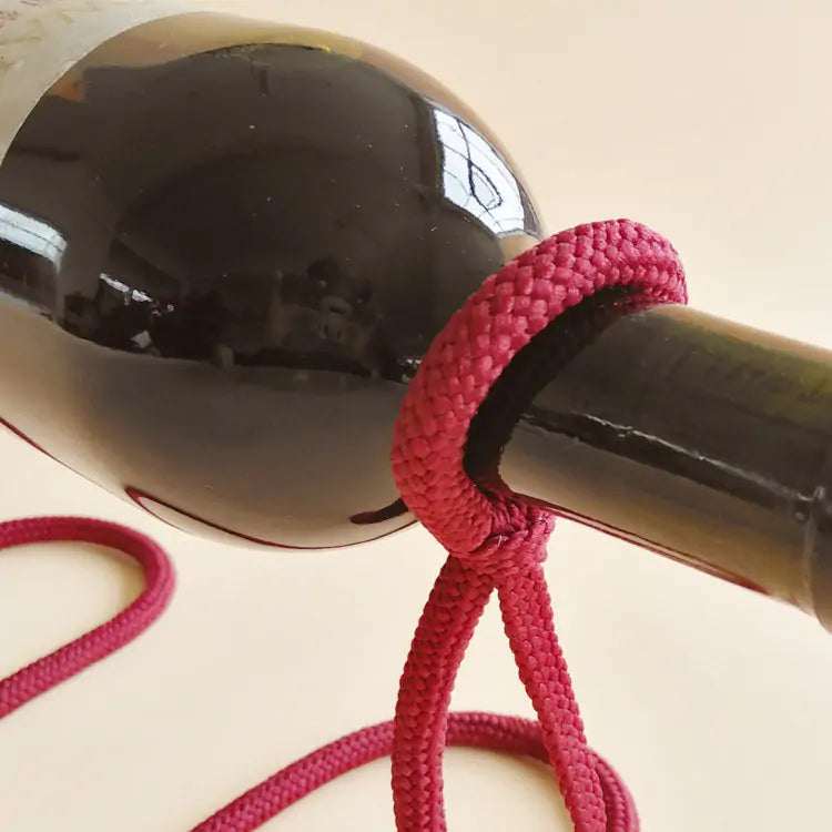 Suspended Rope Wine Holder