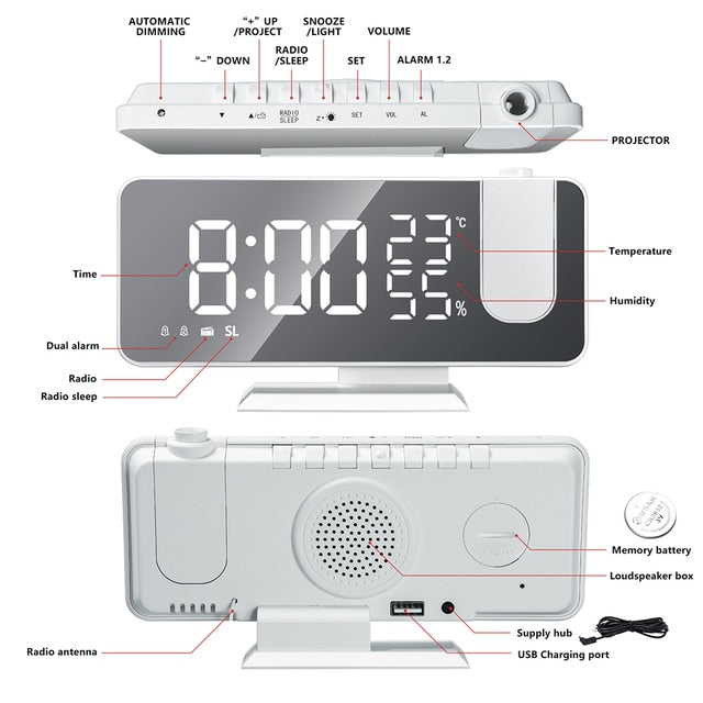 LED Digital Projection Clock