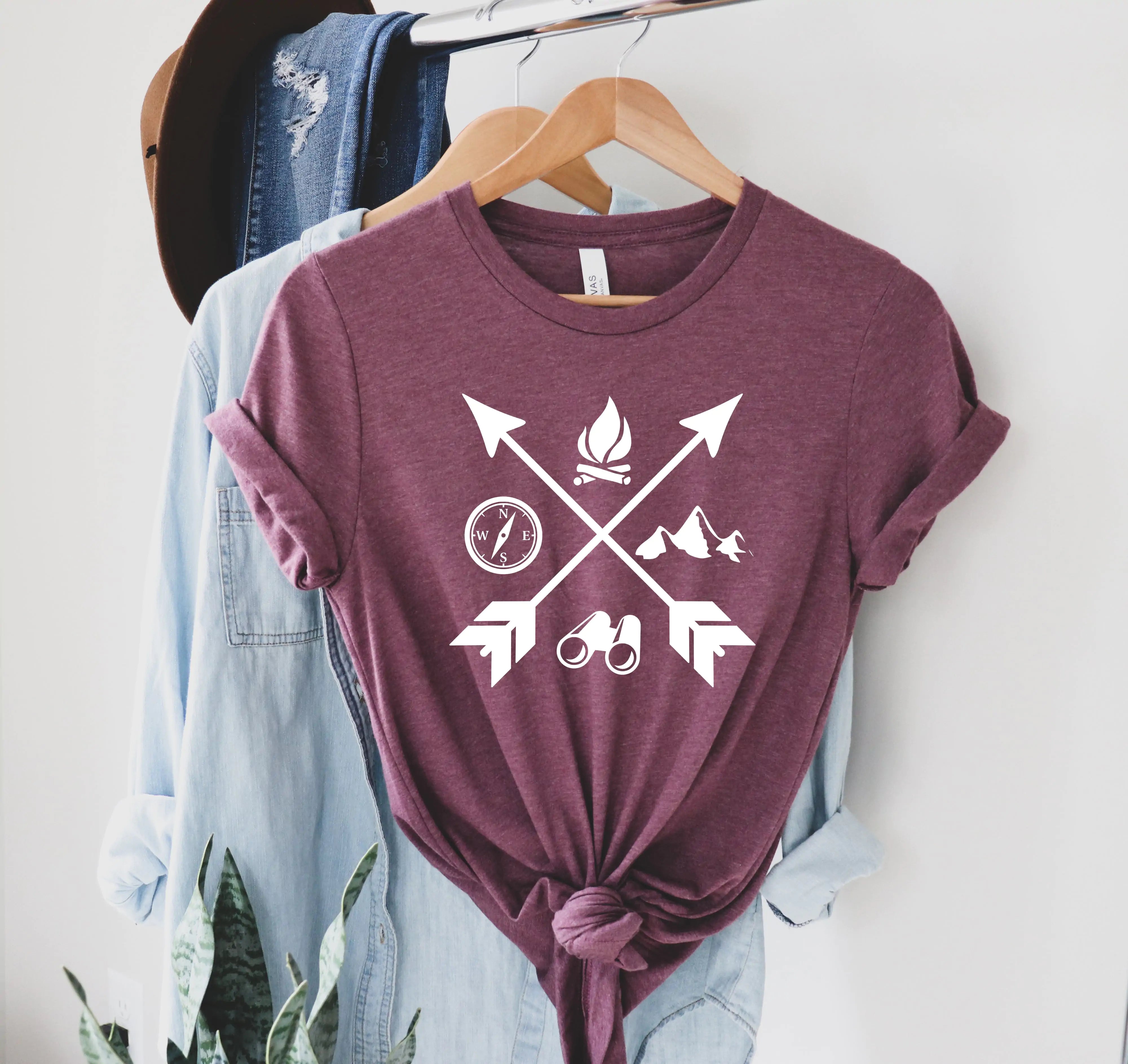 Crossed Arrow Camping Shirt, Camping Arrow Shirt