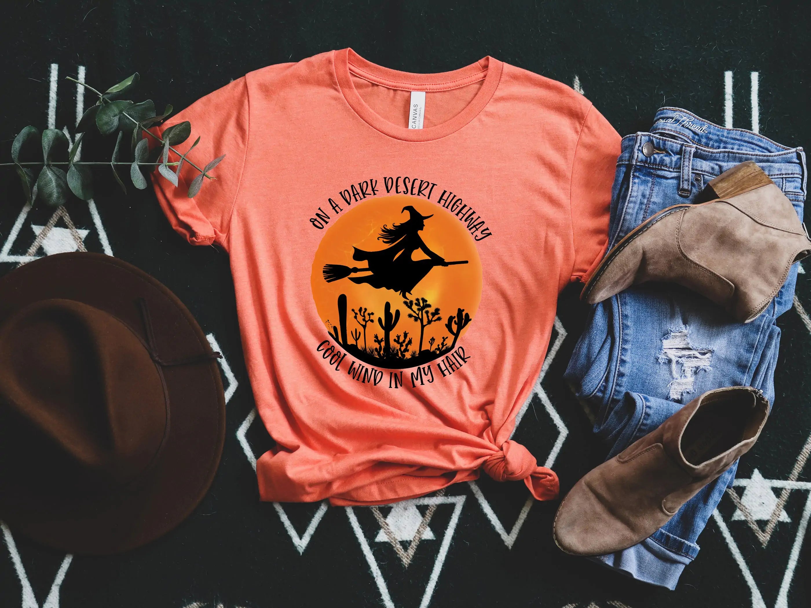 On A Dark Desert Highway Cool Wind In My Shirt, Halloween Shirt