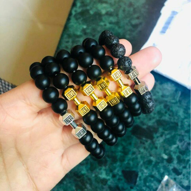 Stone Dumbbell Bracelet